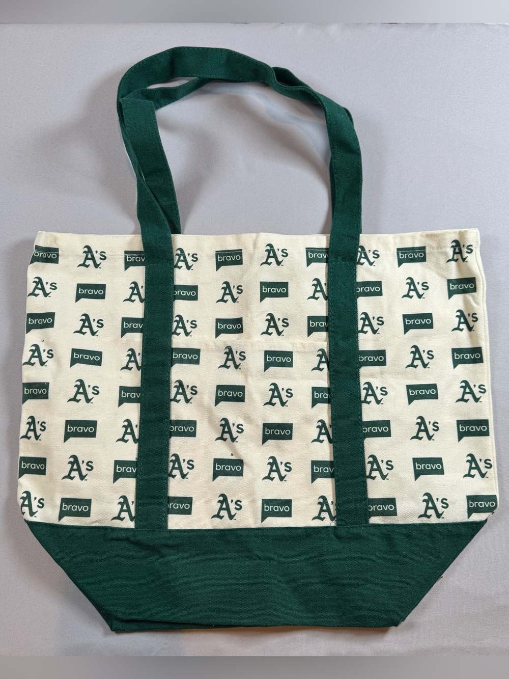 Sacramento A’s Oakland Athletics Bravo Network Canvas Tote Bag